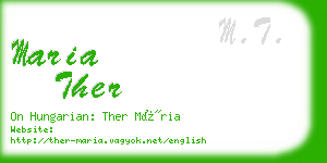 maria ther business card